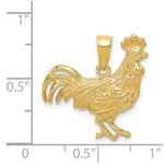 Load image into Gallery viewer, 14K Yellow Gold Rooster Pendant
