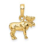 Load image into Gallery viewer, 14K Yellow Gold 3-D Moose Pendant
