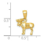 Load image into Gallery viewer, 14K Yellow Gold 3-D Moose Pendant
