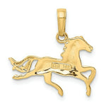 Load image into Gallery viewer, 14K Yellow Gold Horse Pendant 19mm length
