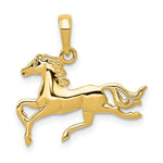 Load image into Gallery viewer, 14K Yellow Gold Horse Pendant 19mm length

