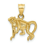 Load image into Gallery viewer, 14K Yellow Gold Diamond-cut Monkey Pendant
