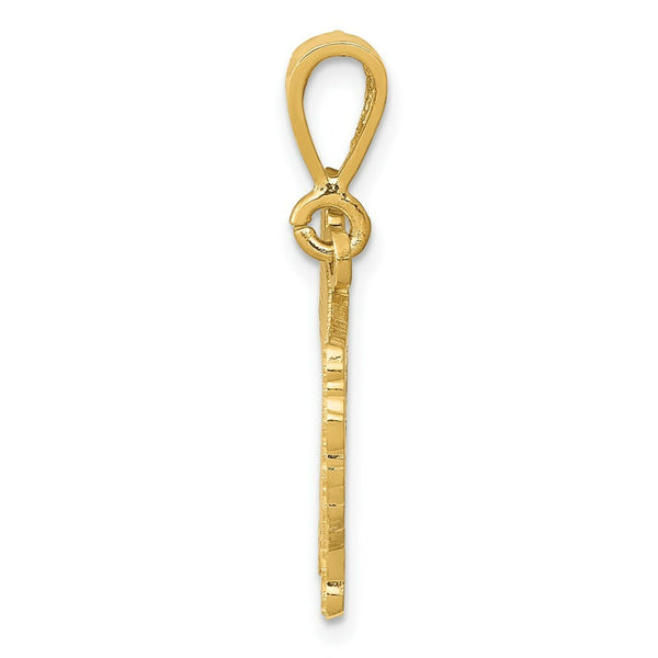 14K Yellow Gold Persian Cat Pendant