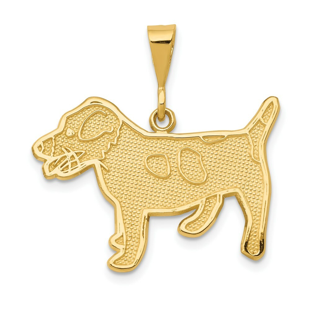 14K Yellow Gold Jack Russell Terrier Dog Pendant