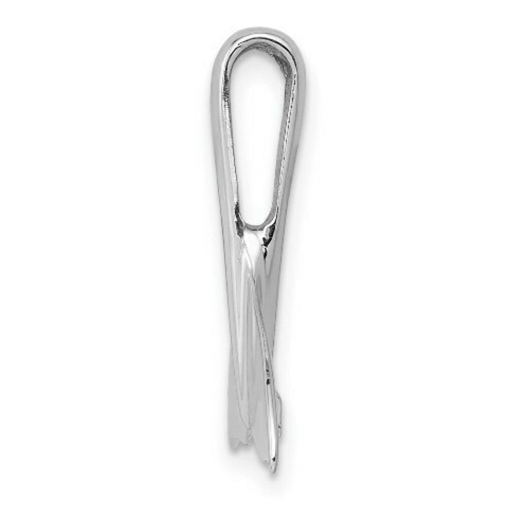 14K White Gold Whale Tail Slide