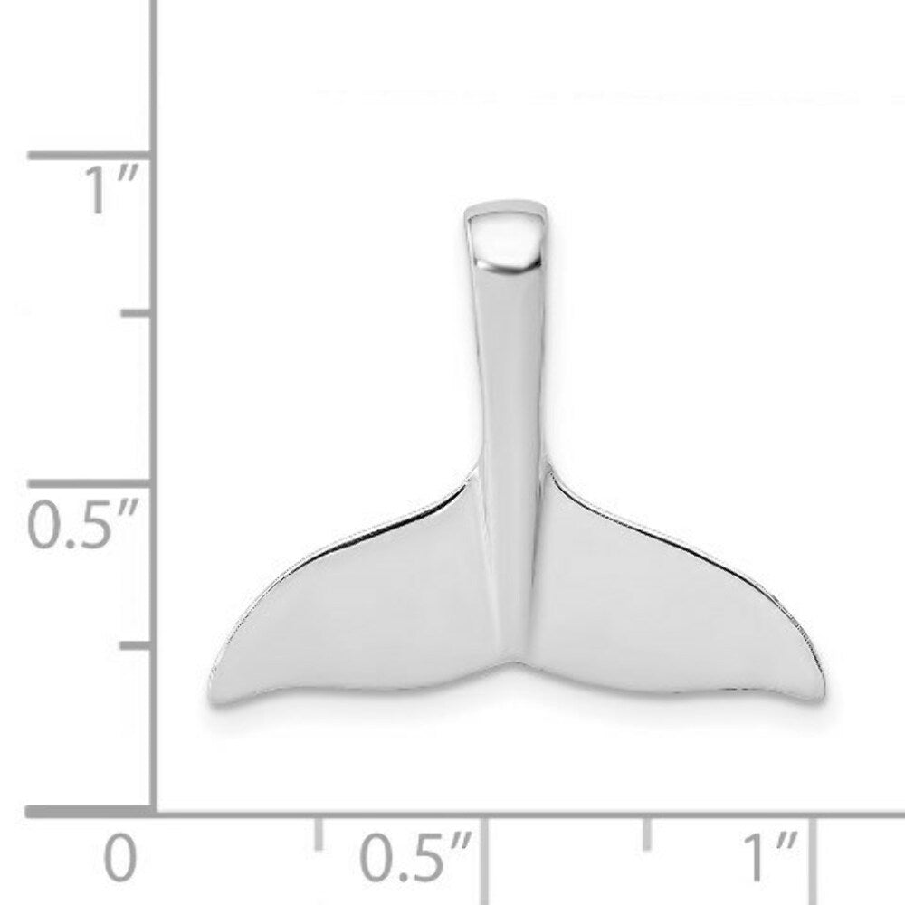 14K White Gold Whale Tail Slide