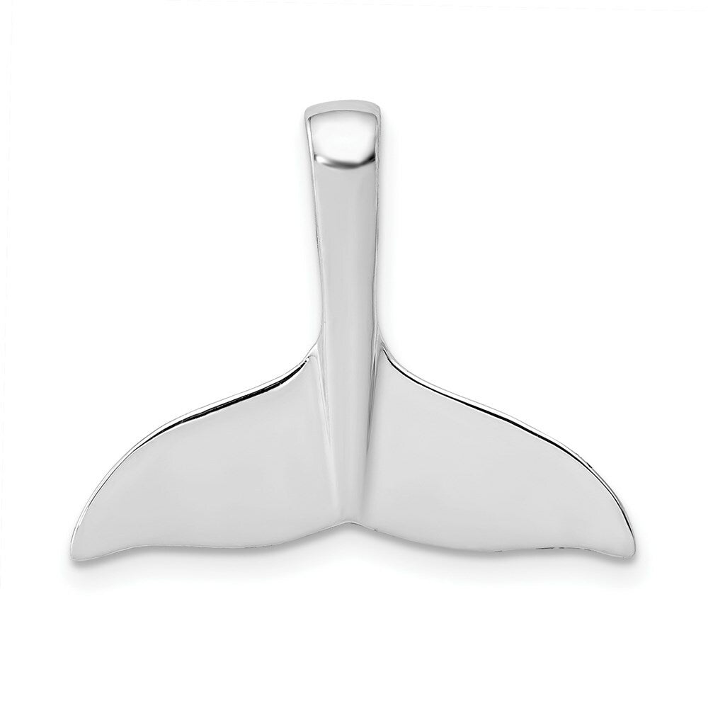 14K White Gold Whale Tail Slide