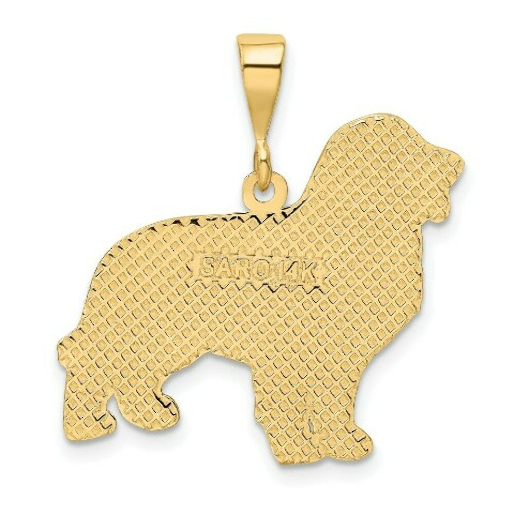 14K Yellow Golden Retriever Pendant