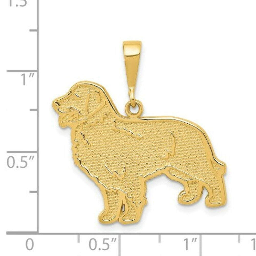 14K Yellow Golden Retriever Pendant