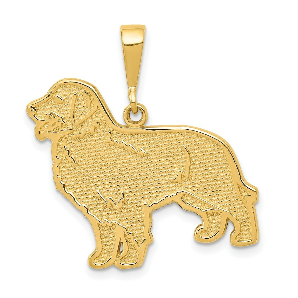 14K Yellow Golden Retriever Pendant