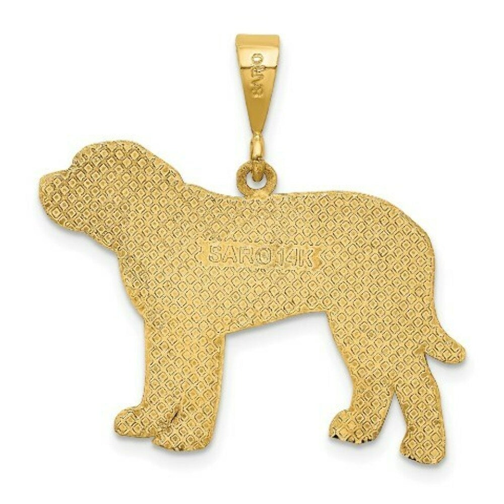 14K Yellow Gold Mastiff Pendant