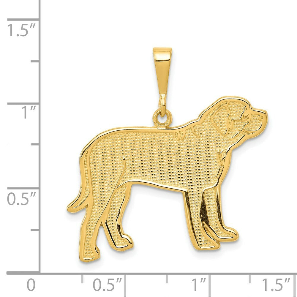 14K Yellow Gold Mastiff Pendant