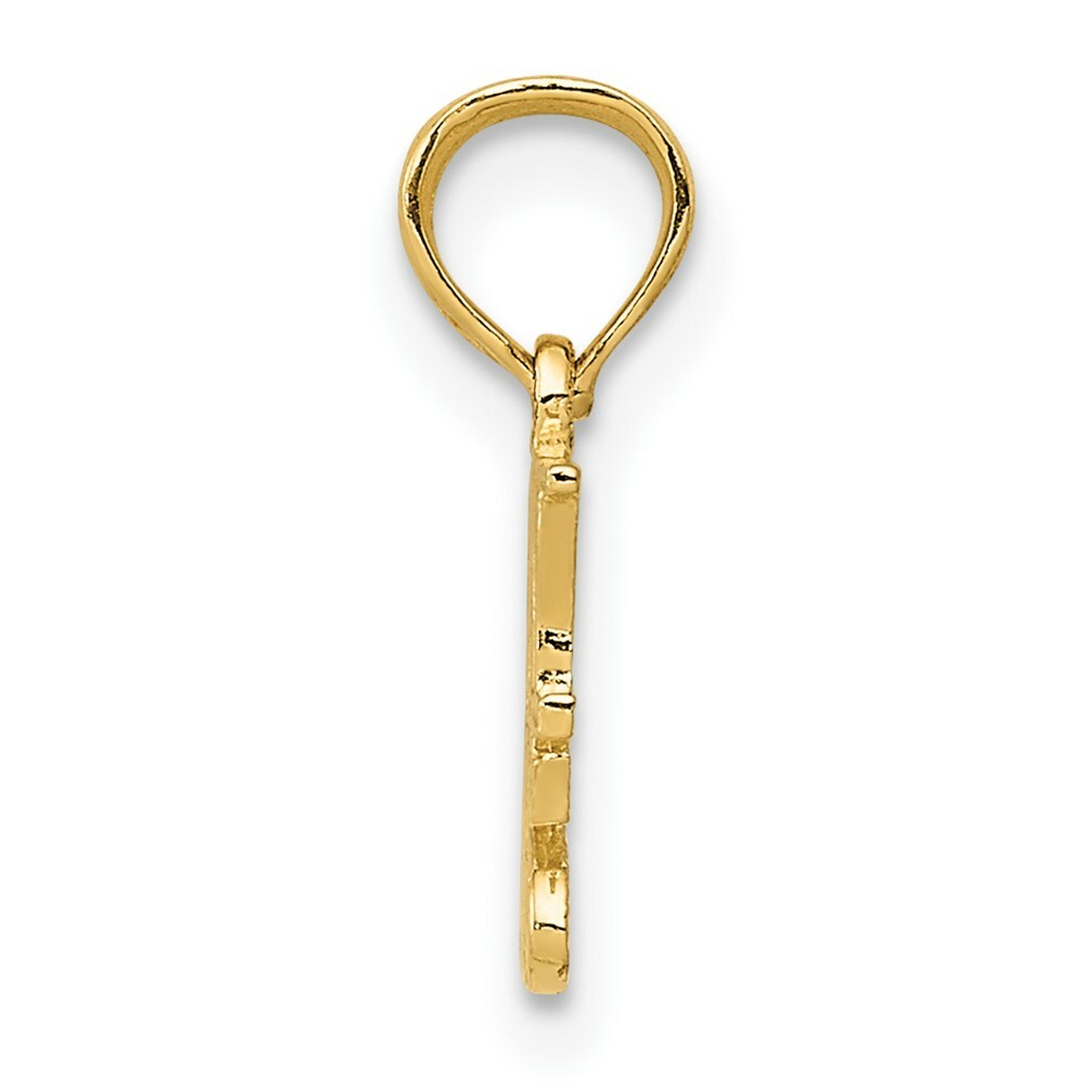 14K Yellow Gold I Heart My Dogs Pendant