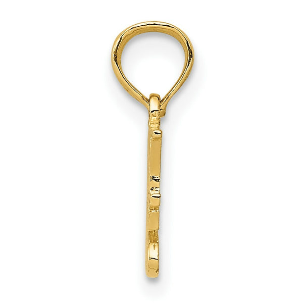 14K Yellow Gold I Heart My Dogs Pendant