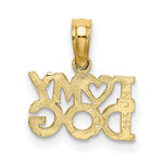Load image into Gallery viewer, 14K Yellow Gold I Heart My Dog Charm Pendant
