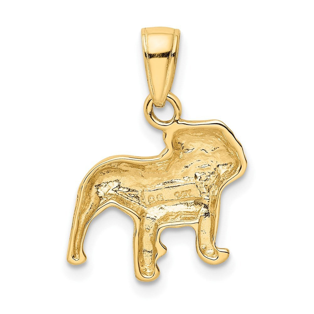 14K Yellow Gold Bulldog Pendant