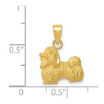 Load image into Gallery viewer, 14K Yellow Gold Diamond-cut Shih Tzu Pendant
