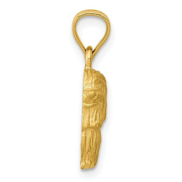 14K Yellow Gold Diamond-cut Shih Tzu Pendant