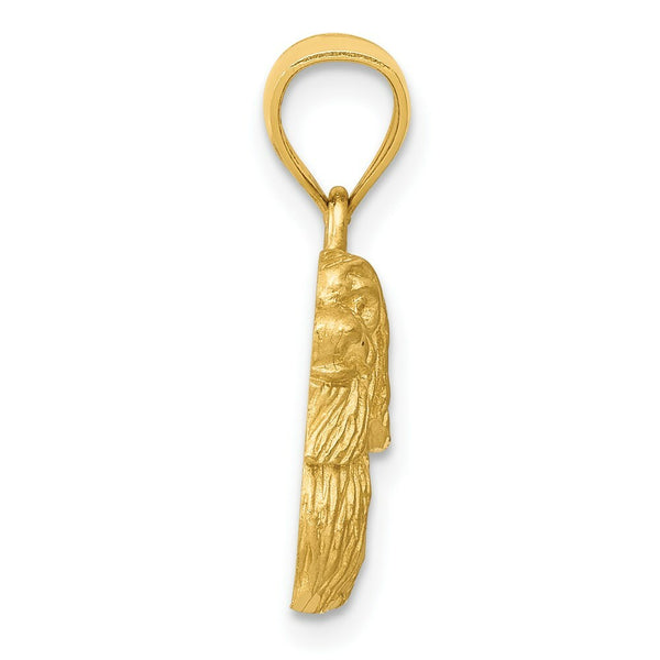 14K Yellow Gold Diamond-cut Shih Tzu Pendant