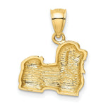 Load image into Gallery viewer, 14K Yellow Gold Diamond-cut Shih Tzu Pendant
