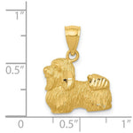 Load image into Gallery viewer, 14K Yellow Gold Diamond-cut Shih Tzu Pendant
