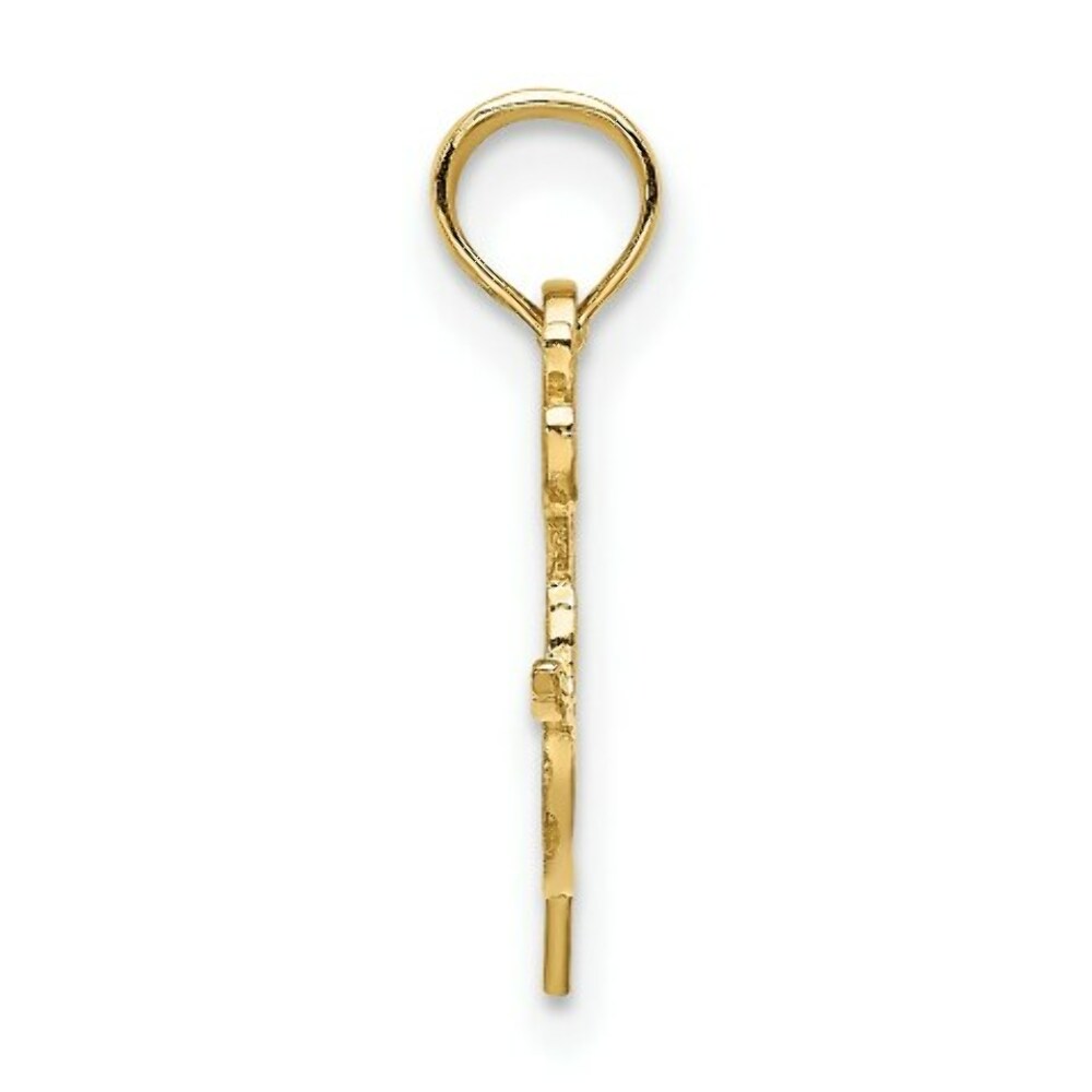 14K Yellow Gold Paint Pallet Charm Pendant