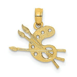 Load image into Gallery viewer, 14K Yellow Gold Paint Pallet Charm Pendant

