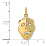 Load image into Gallery viewer, 14K Yellow Gold Comedy Mask Charm
