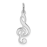 Load image into Gallery viewer, 14K White Gold Polished Treble Clef Charm

