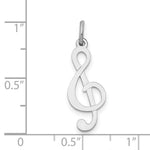 Load image into Gallery viewer, 14K White Gold Polished Treble Clef Charm

