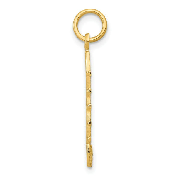 14K Yellow Gold Music Note Charm