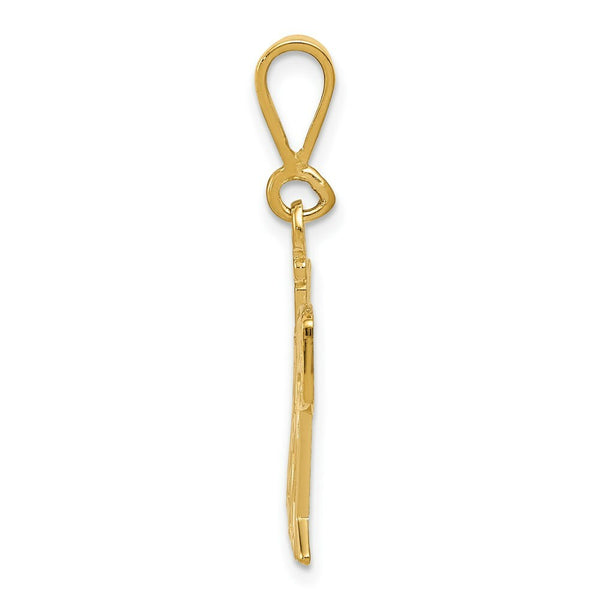 14K Yellow Gold Drum Set Charm