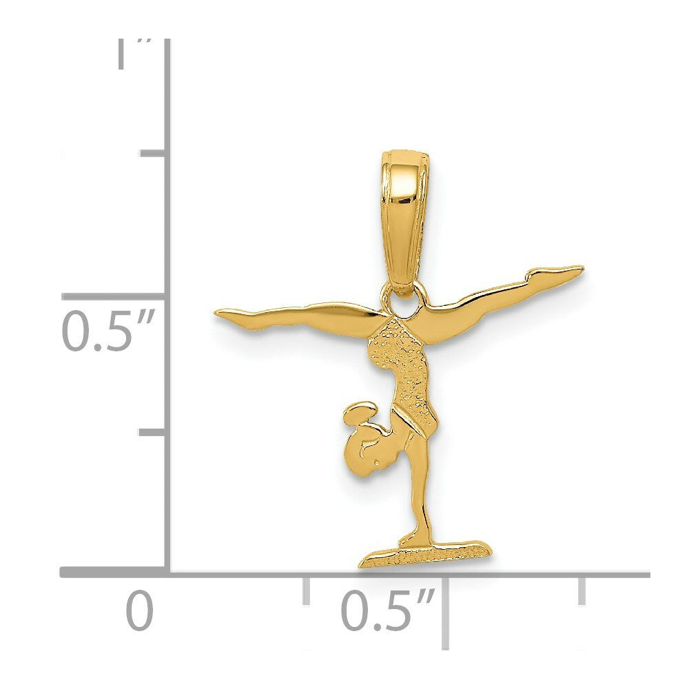 14K Yellow Gold Gymnastics Pendant