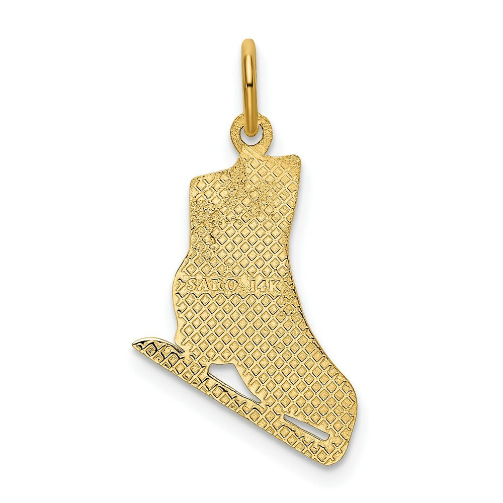 14K Yellow Gold Figure Skate