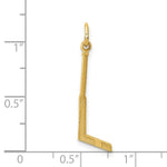 Load image into Gallery viewer, 14K Yellow Gold Goalie Stick Charm
