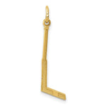 Load image into Gallery viewer, 14K Yellow Gold Goalie Stick Charm
