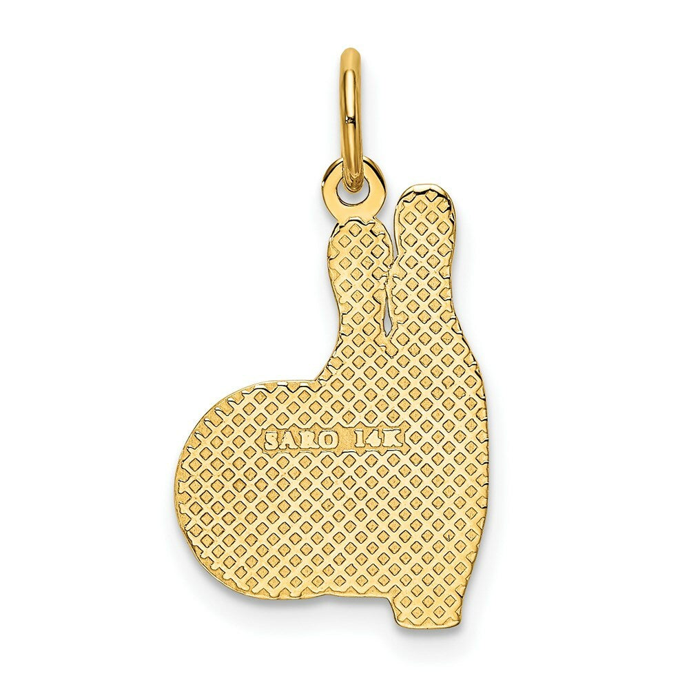 14K Yellow Gold Bowling Pins Charm