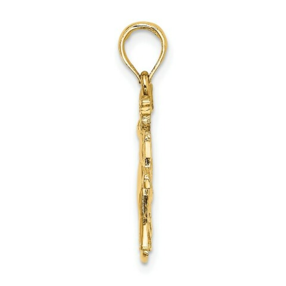 14K Yellow Gold Male Bowling Charm Pendant