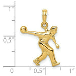 Load image into Gallery viewer, 14K Yellow Gold Male Bowling Charm Pendant
