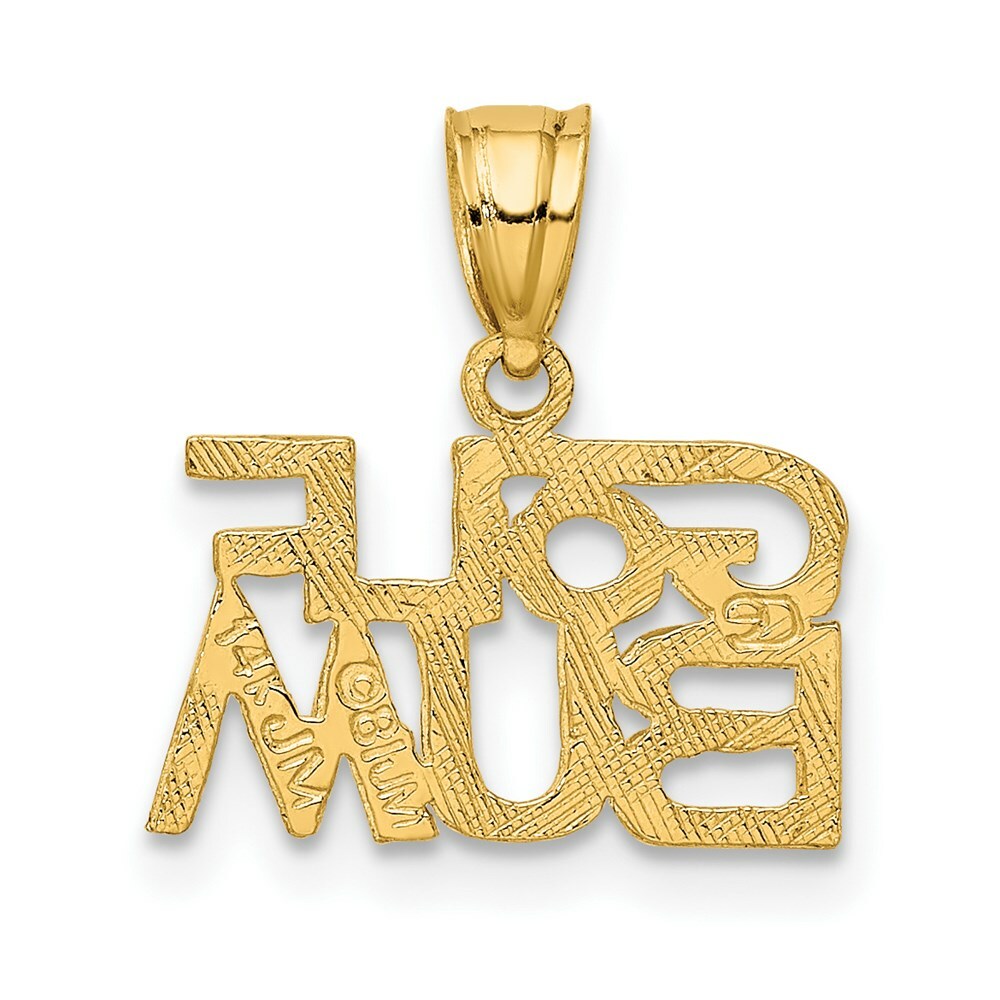 14K Yellow Gold Golf Bum Charm Pendant