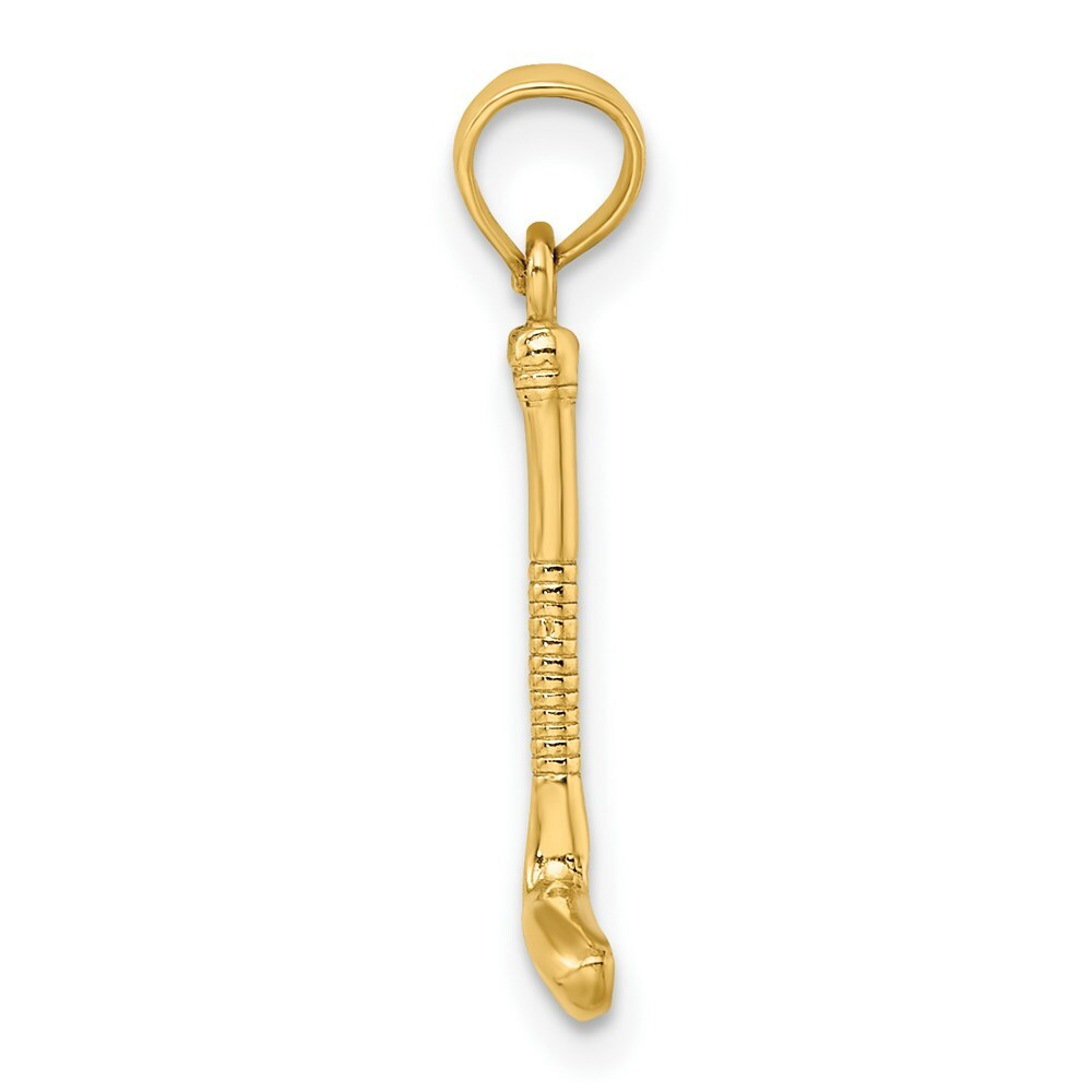 14K Yellow Gold Golf Club Charm Pendant