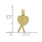 Load image into Gallery viewer, 14K Yellow Gold Tennis Racquets Charm Pendant
