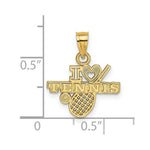 Load image into Gallery viewer, 14K Yellow Gold I Heart Tennis Charm Pendant

