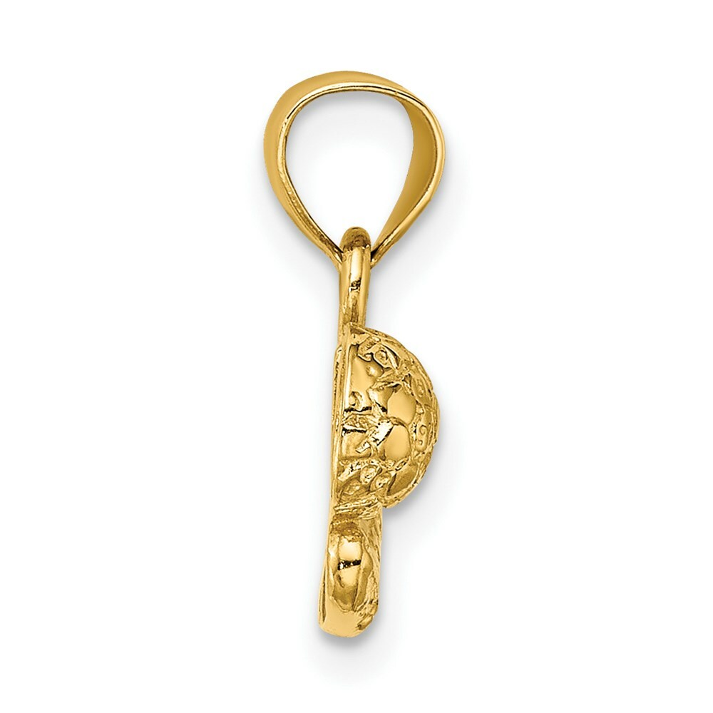 14K Yellow Gold Soccer Ball With Shoe Charm Pendant