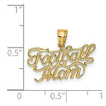 Load image into Gallery viewer, 14K Yellow Gold Football Mom Charm Pendant
