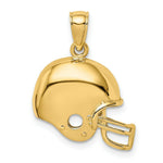 Load image into Gallery viewer, 14K Yellow Gold Football Helmet Charm Pendant
