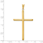 Load image into Gallery viewer, 14K Yellow Gold 3-D Polished Hollow Cross Pendant
