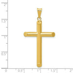 Load image into Gallery viewer, 14K Yellow Gold 3-D Polished Hollow Cross Pendant
