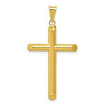 Load image into Gallery viewer, 14K Yellow Gold 3-D Polished Hollow Cross Pendant
