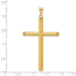 Load image into Gallery viewer, 14K Yellow Gold 3-D Polished Hollow Cross Pendant
